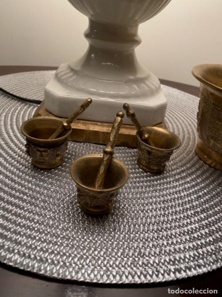 Antig&uuml;edades: 3 Almirez de bronce muy cuidados - Foto 3