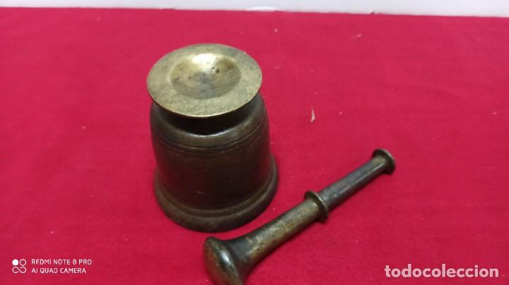 Antig&uuml;edades: PRECIOSO MORTERO O ALMIREZ DE BRONCE. - Foto 4