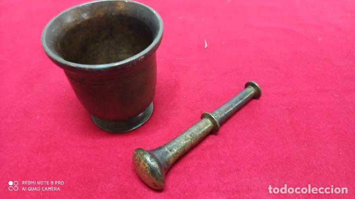 Antig&uuml;edades: PRECIOSO MORTERO O ALMIREZ DE BRONCE. - Foto 7