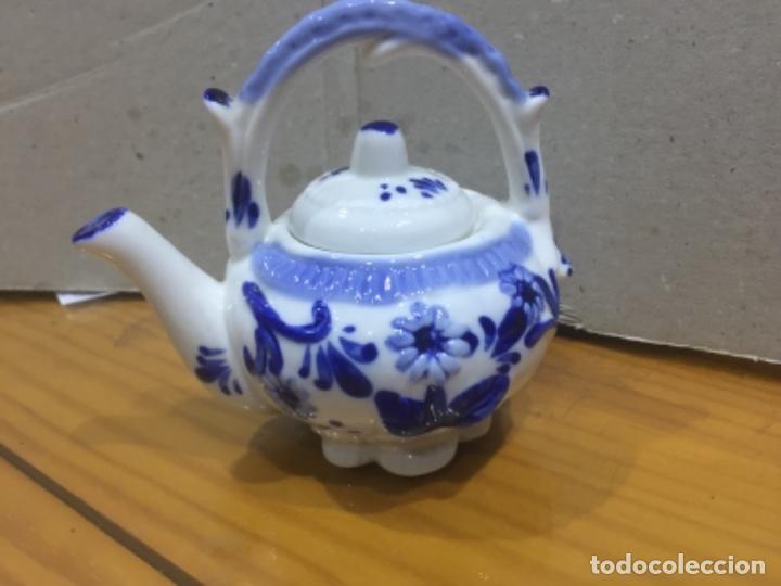 Antig&uuml;edades: Tetera peque&ntilde;a porcelana - Foto 4