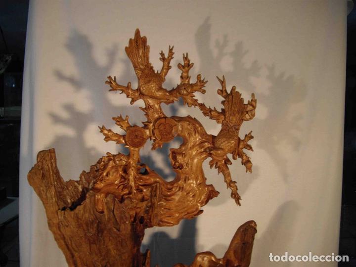 Antig&uuml;edades: TALLA MADERA PAJAROS Y FLORES - Foto 2