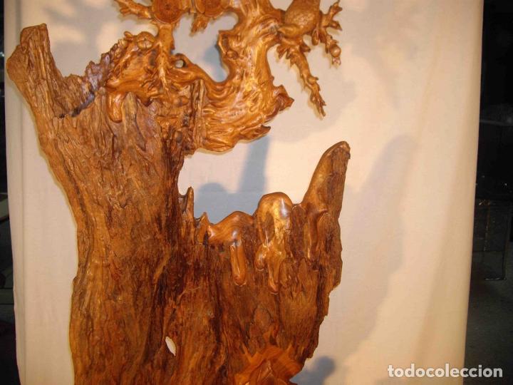 Antig&uuml;edades: TALLA MADERA PAJAROS Y FLORES - Foto 3