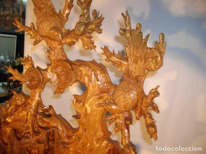 Antig&uuml;edades: TALLA MADERA PAJAROS Y FLORES - Foto 7