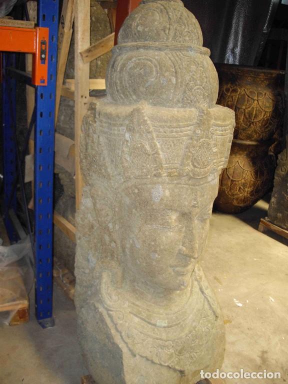 Antig&uuml;edades: CABEZA DEWI PIEDRA150 - Foto 3