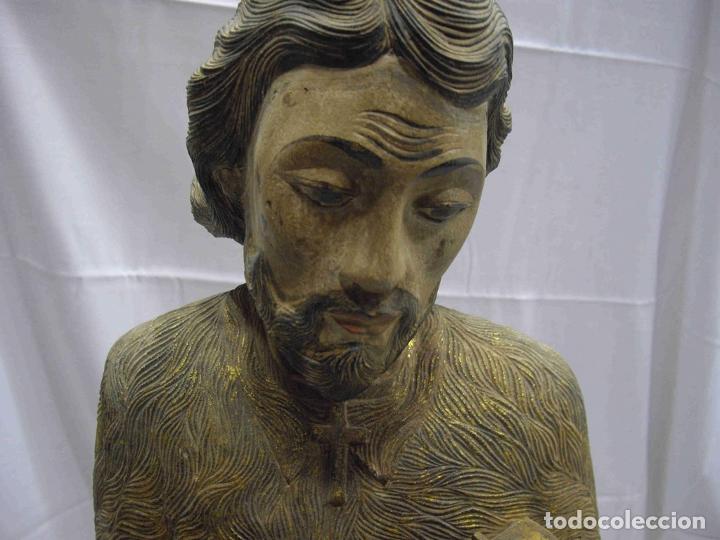 Antig&uuml;edades: FIGURA SAN JOS&Eacute; MADERA - Foto 4