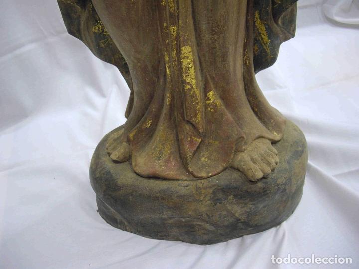 Antig&uuml;edades: FIGURA SAN JOS&Eacute; MADERA - Foto 6