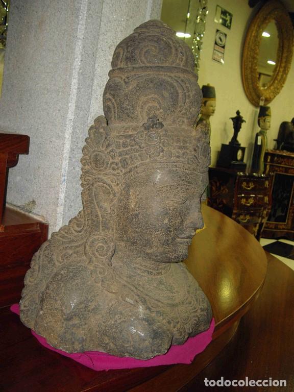 Antig&uuml;edades: CABEZA DEWI 61cm - Foto 3