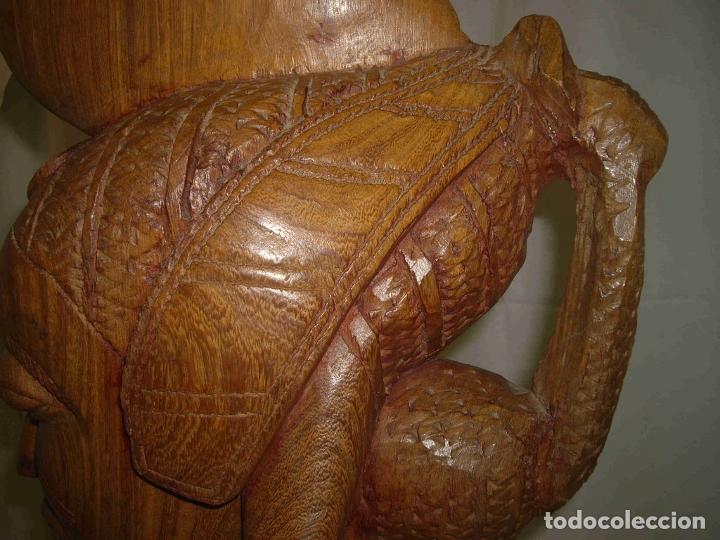 Antig&uuml;edades: BUSTO MUJER MADERA ROJA - Foto 3
