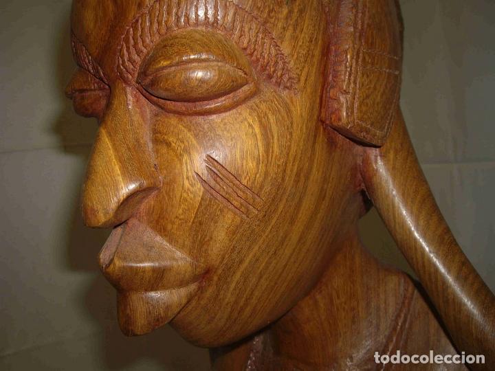 Antig&uuml;edades: BUSTO MUJER MADERA ROJA - Foto 7