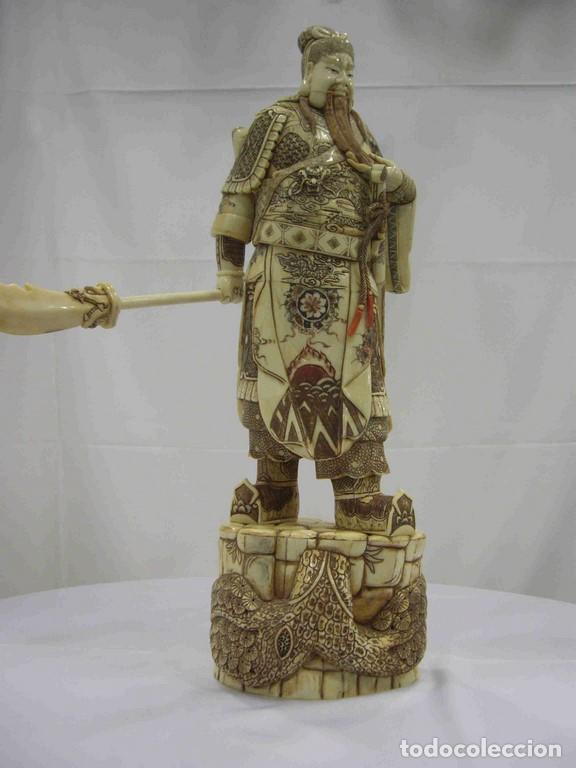 Antig&uuml;edades: GUERRERO CON LANZA 61 CM. - Foto 1