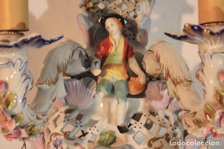 Antig&uuml;edades: LAMPARA PARED PORCELANA - Foto 5