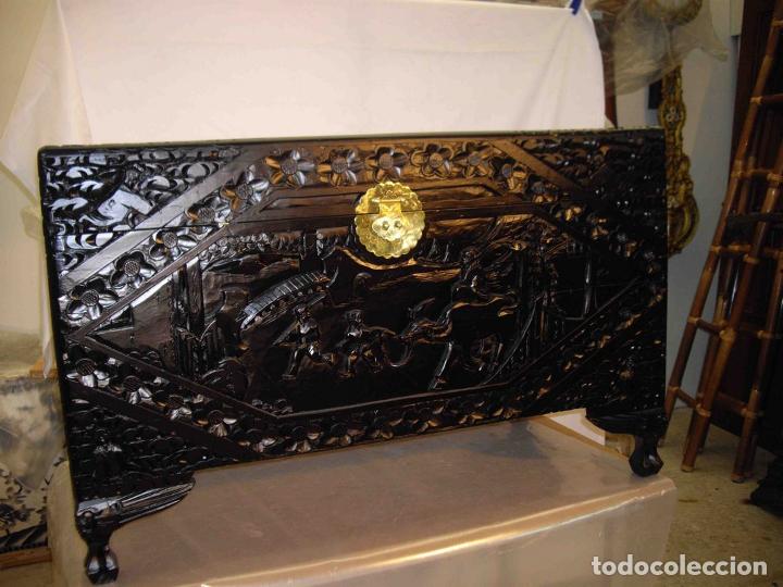 Antig&uuml;edades: BA&Uacute;L ALCANFOR LACADO NEGRO A - Foto 3