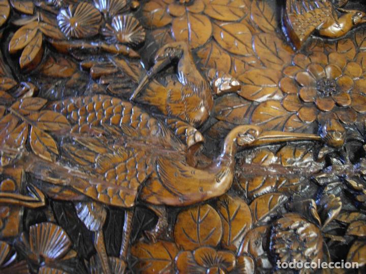 Antig&uuml;edades: ARCA TALLADA FAISANES OSCURA - Foto 6