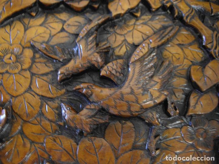 Antig&uuml;edades: ARCA TALLADA FAISANES OSCURA - Foto 7