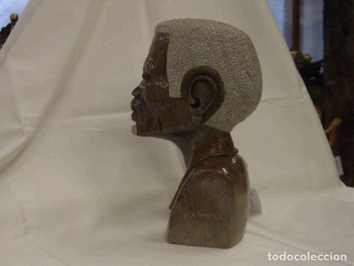 Antig&uuml;edades: BUSTO HOMBRE PIEDRA VERDE - Foto 4