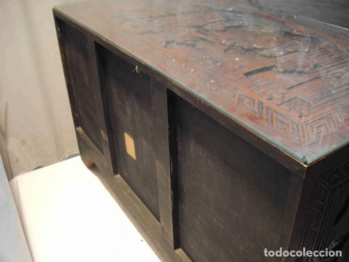 Antig&uuml;edades: ARCA TALLADA DOS PUERTAS OCURA - Foto 7