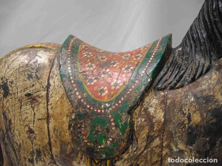 Antig&uuml;edades: CABALLO MADERA 4 PIEZAS - Foto 5