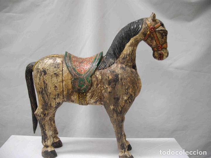 Antig&uuml;edades: CABALLO MADERA 4 PIEZAS - Foto 1