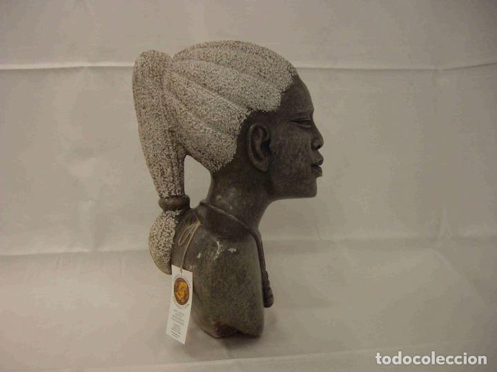 Antig&uuml;edades: BUSTO AFRICANO PIEDRA MUJER - Foto 2
