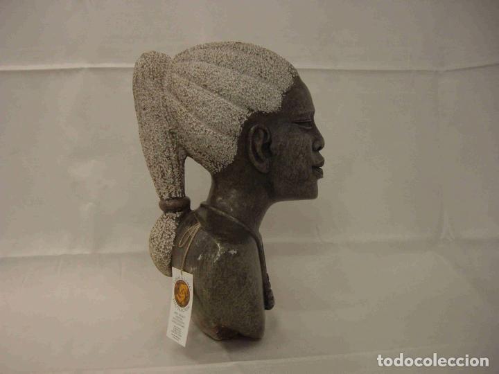 Antig&uuml;edades: BUSTO AFRICANO PIEDRA MUJER - Foto 3