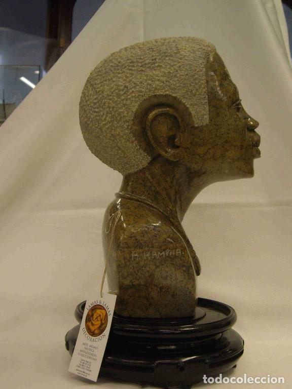 Antig&uuml;edades: BUSTO JOVEN PIEDRA VERDE - Foto 2