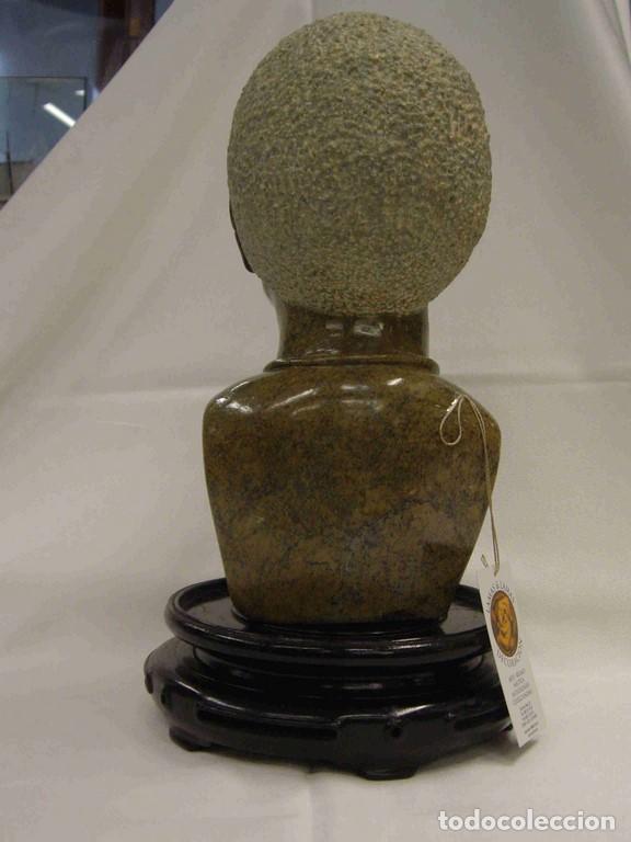 Antig&uuml;edades: BUSTO JOVEN PIEDRA VERDE - Foto 4