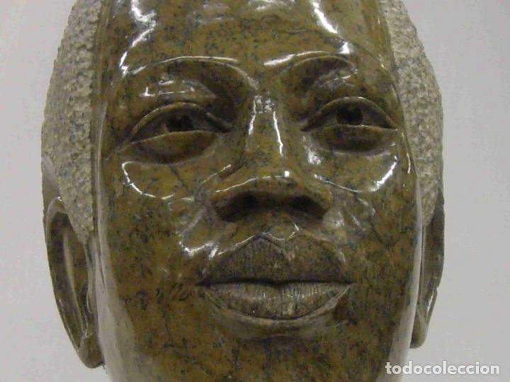 Antig&uuml;edades: BUSTO JOVEN PIEDRA VERDE - Foto 6