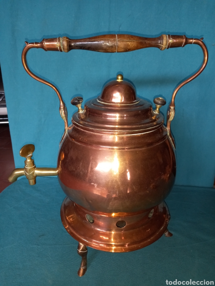 Antig&uuml;edades: Samovar de cobre, S. XIX - Foto 1