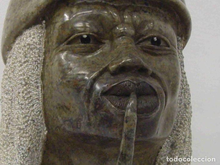 Antig&uuml;edades: BUSTO CACHIMBEIRO PIEDRA VERDE - Foto 2