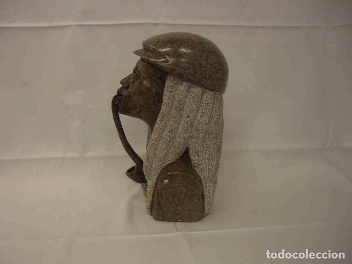Antig&uuml;edades: BUSTO CACHIMBEIRO PIEDRA VERDE - Foto 5