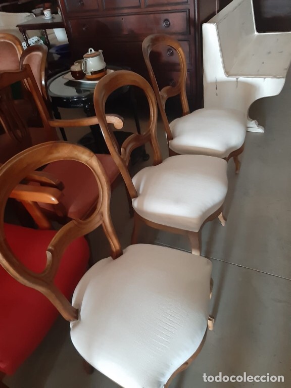 sillas isabelinas silla sillon asiento comedor - Sillas Antiguas en todocoleccion - 238698970