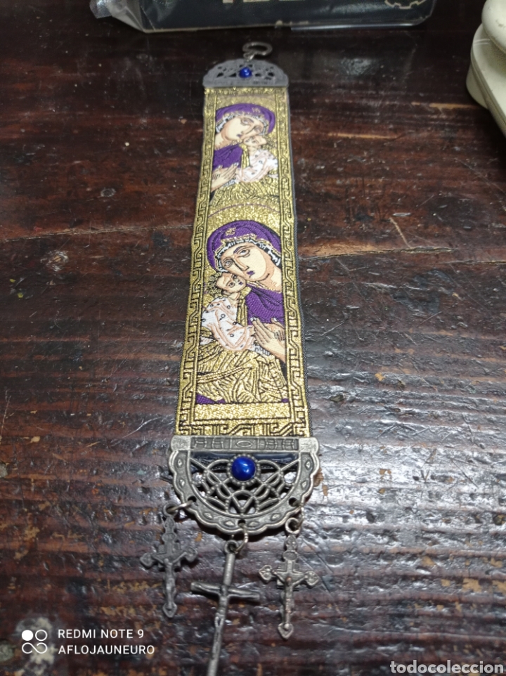 Antig&uuml;edades: CINTA RELIGIOSA CON ABALORIOS - Foto 1