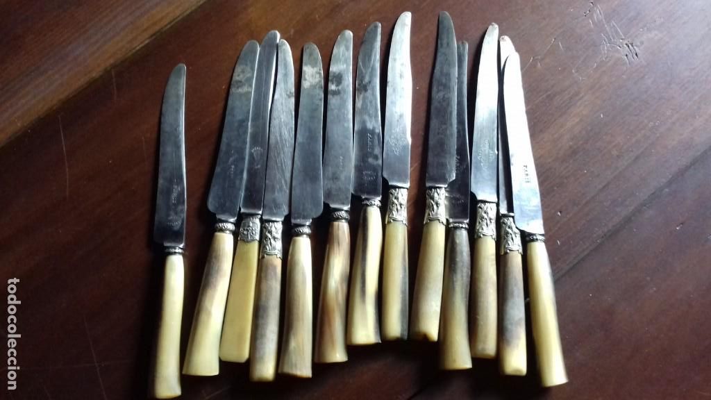Antig&uuml;edades: Cuchillos con mango de hueso - Foto 8