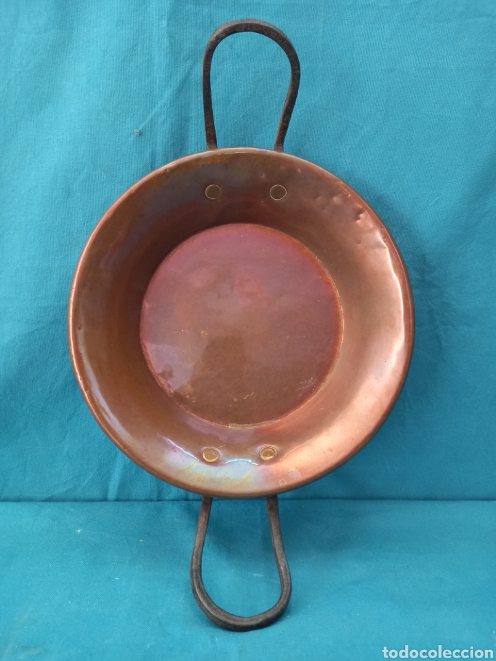 Antig&uuml;edades: Cazuela de cobre, antigua - Foto 1