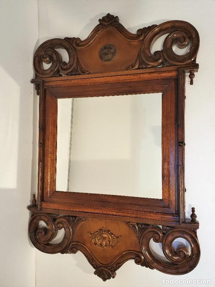Antig&uuml;edades: ANTIGUO ESPEJO MADERA- - Foto 2