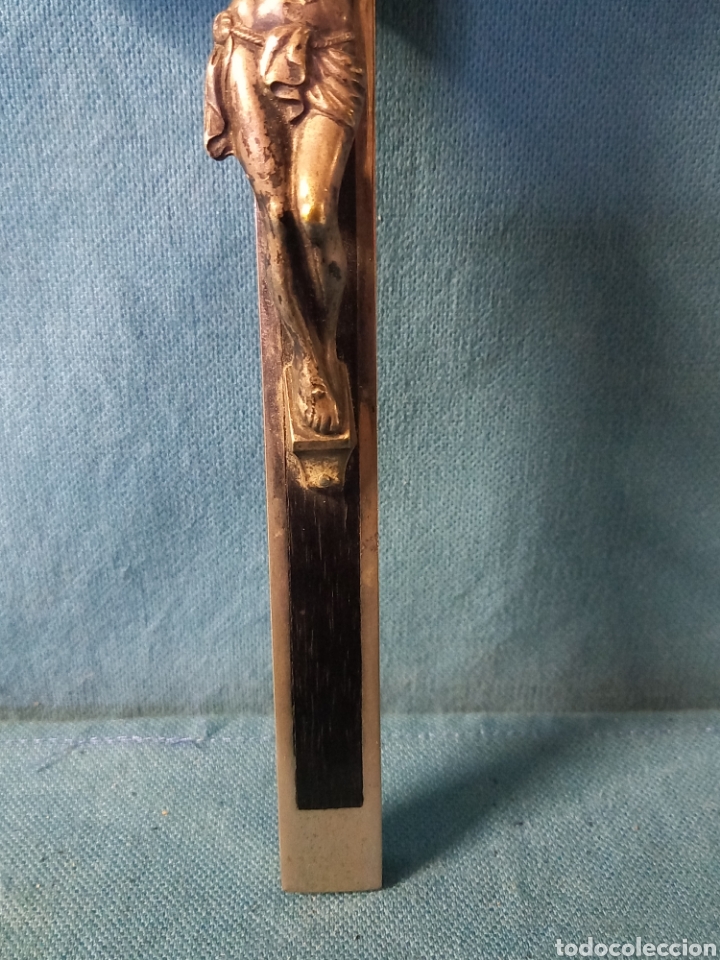 Antig&uuml;edades: Cristo de metal, antiguo. - Foto 3