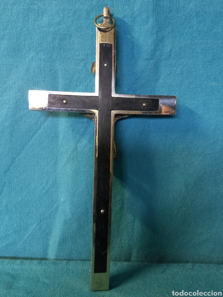 Antig&uuml;edades: Cristo de metal, antiguo. - Foto 4
