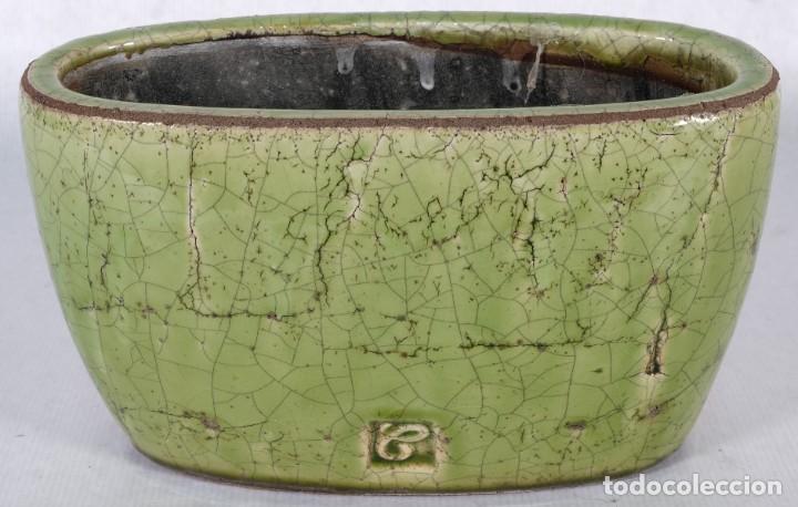 Antig&uuml;edades: Peque&ntilde;a jardinera en gres esmaltado - Foto 1