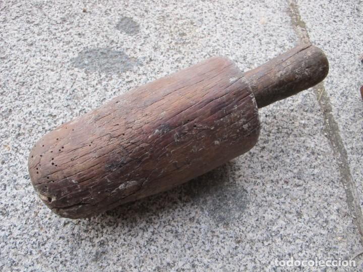 Antig&uuml;edades: MAZO DE MADERA PARA PICAR ESPARTO - Foto 3