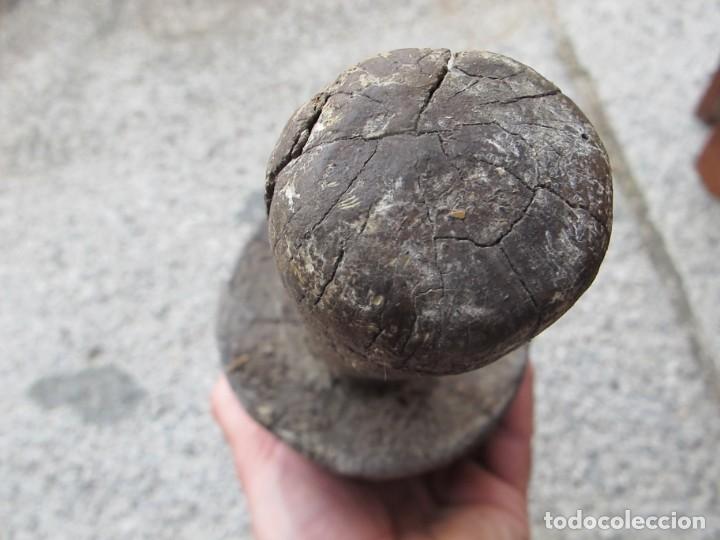 Antig&uuml;edades: MAZO DE MADERA PARA PICAR ESPARTO - Foto 6