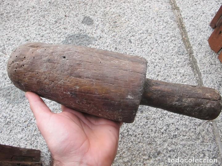 Antig&uuml;edades: MAZO DE MADERA PARA PICAR ESPARTO - Foto 8
