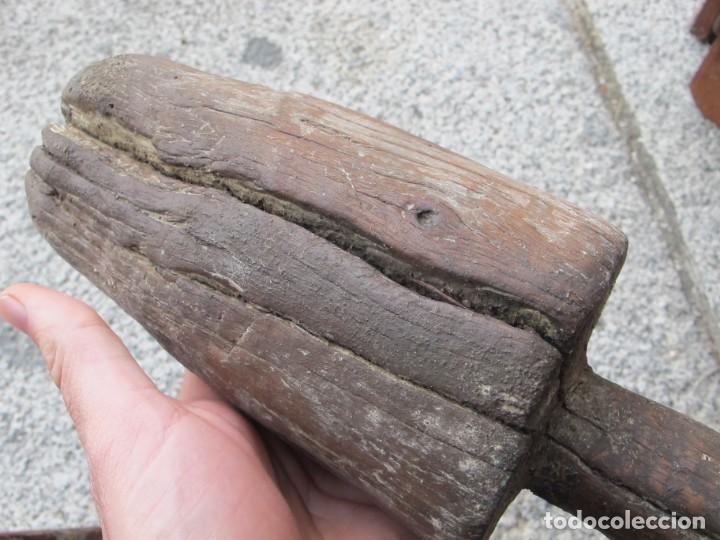 Antig&uuml;edades: MAZO DE MADERA PARA PICAR ESPARTO - Foto 11
