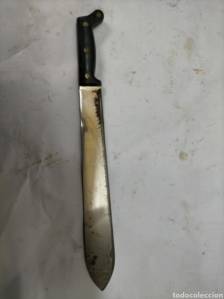 Antig&uuml;edades: Machete antiguo 25 cm total - Foto 8