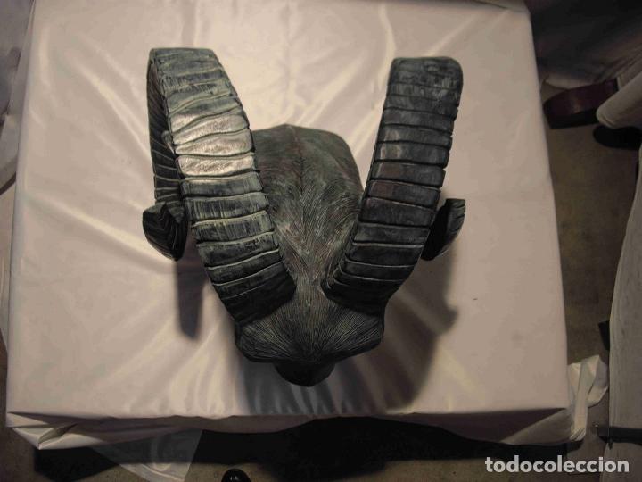 Antig&uuml;edades: CABEZA CARNERO MADERA - Foto 4