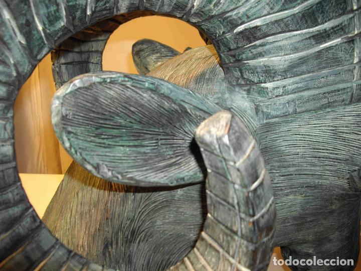 Antig&uuml;edades: CABEZA CARNERO MADERA - Foto 5