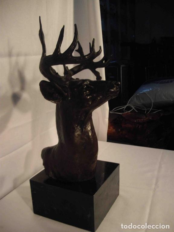 Antig&uuml;edades: FIGURA BRONCE CABEZA CIERVO - Foto 5