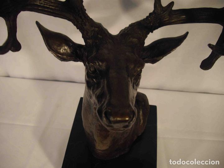 Antig&uuml;edades: FIGURA BRONCE CABEZA CIERVO - Foto 6