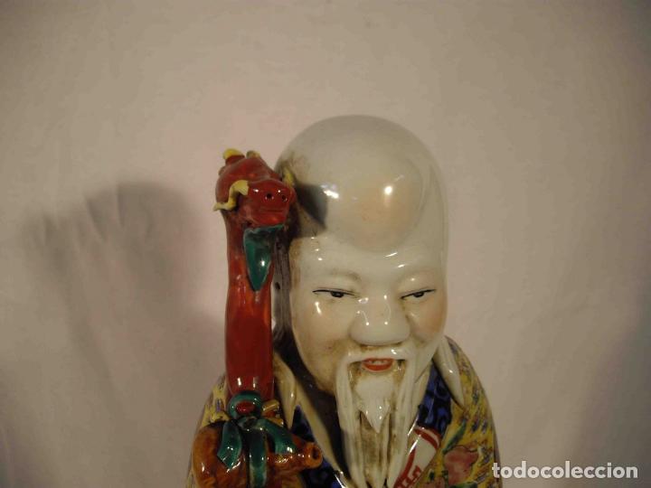 Antig&uuml;edades: FIGURA PORCELANA MAGO CHINO E - Foto 2