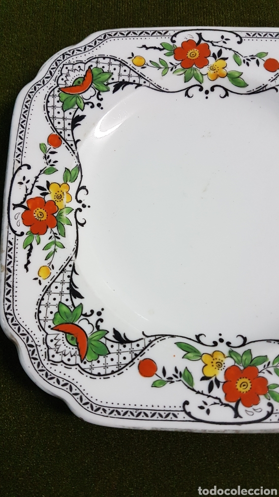 Antig&uuml;edades: Plato postre porcelana Wetley - Foto 5
