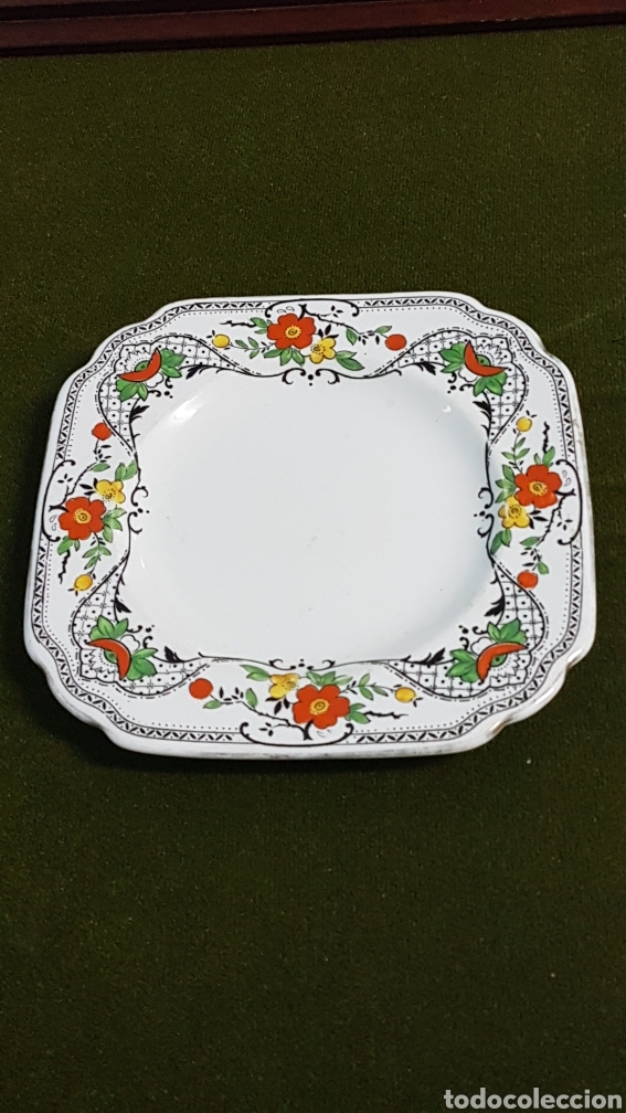 Antig&uuml;edades: Plato postre porcelana Wetley - Foto 1